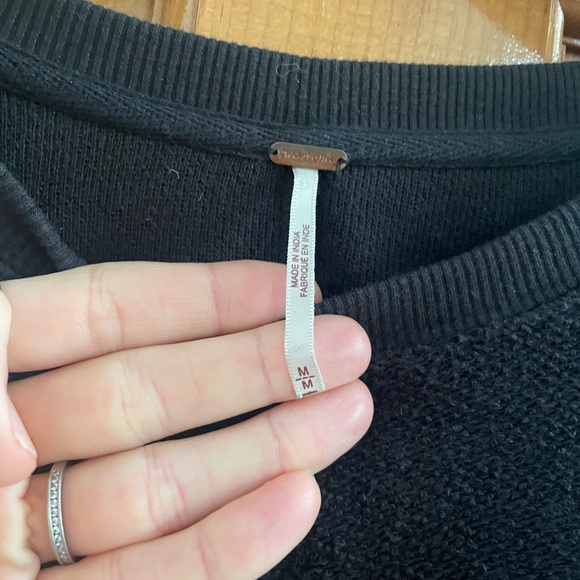 Free people Terry crop ballon sleeve sweatshirt - Picture 3 of 4